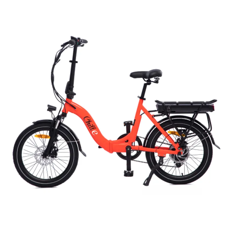 Chill-e Low Step Folding Electric Bike Orange E-Bike-9